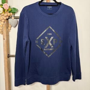 Express Mens‎ Blue Crew Neck Sweatshirt Long Sleeve Size Large